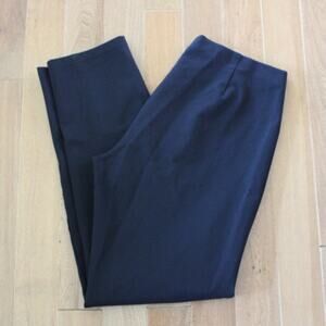 Eileen Fisher Black Tapered Skinny Dress‎ Pants Large Rayon Nylon Blend